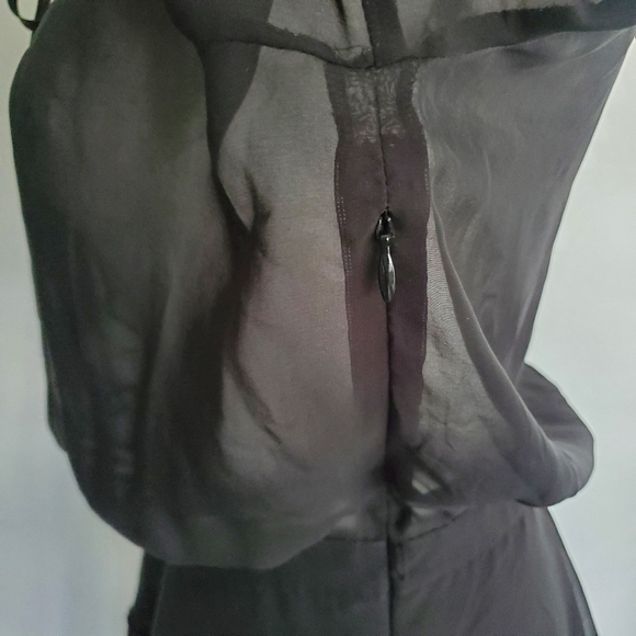 Ivanka Trump Sheer Tiered Black Dress - Picture 10 of 16